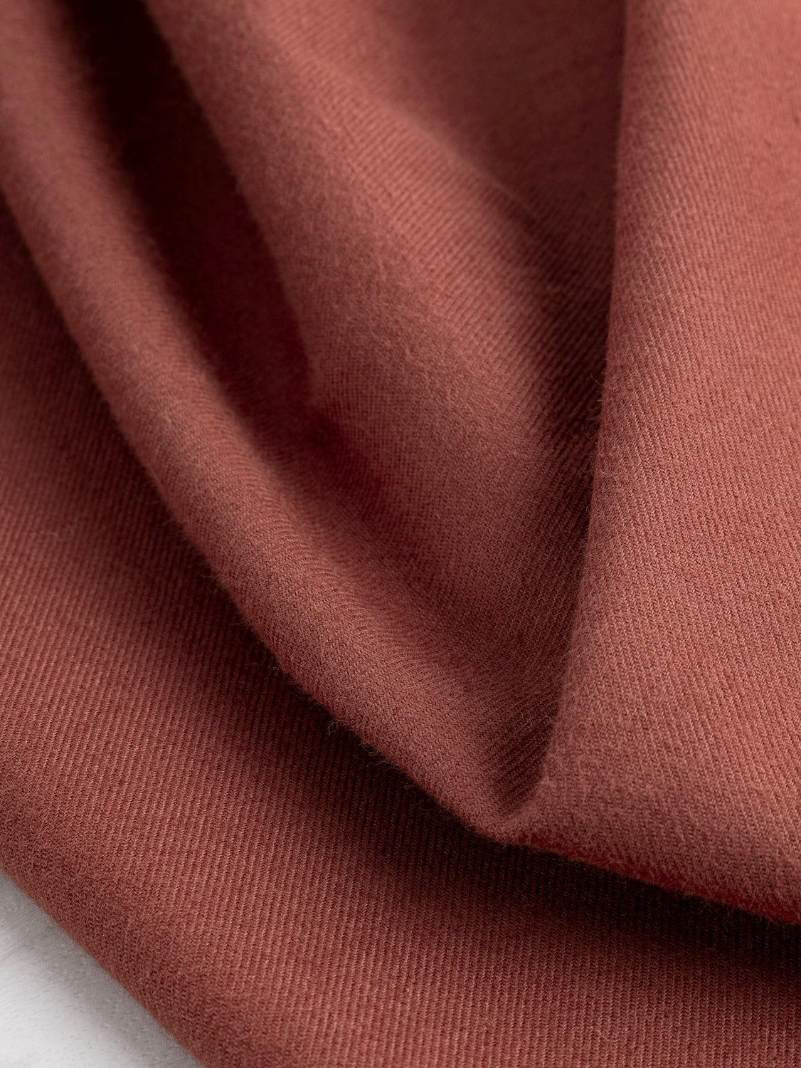 Solid Cotton Flannel Twill - Brick | Core Fabrics
