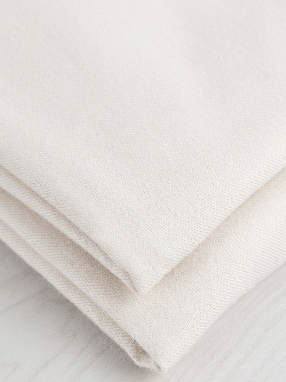 Solid Cotton Flannel Twill - Cream | Core Fabrics