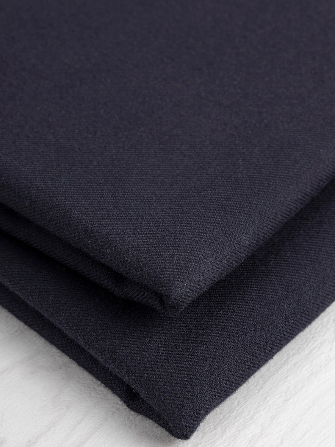 Solid Cotton Flannel Twill - Navy | Core Fabrics