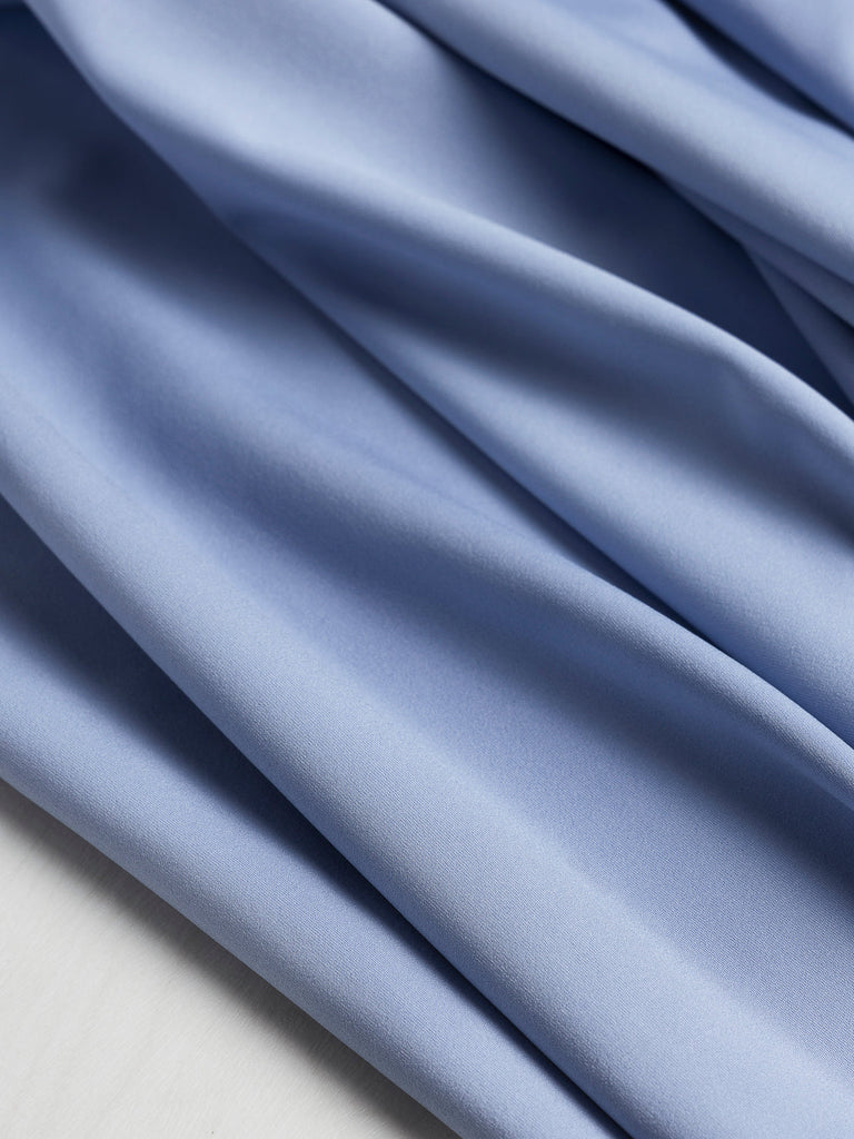 Clearance Stretch Polyester Light Weight Lining Fabric- Cornflower Blue  SQ786 CBL