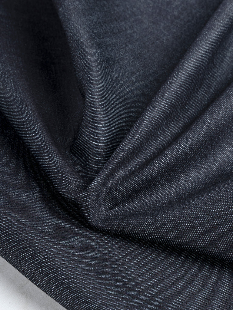 Stretch Midweight Denim Deadstock - Midnight