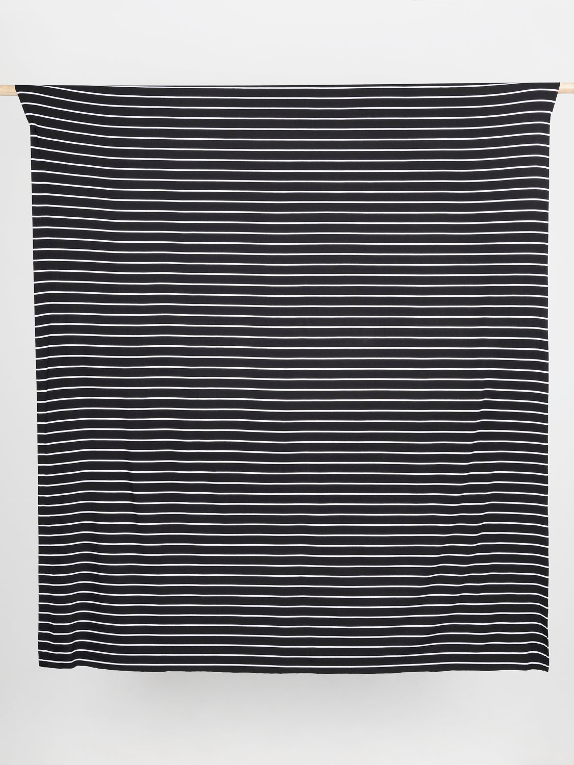 Stripe EcoVero Rayon Spandex Jersey Knit - Black + White | Core Fabrics