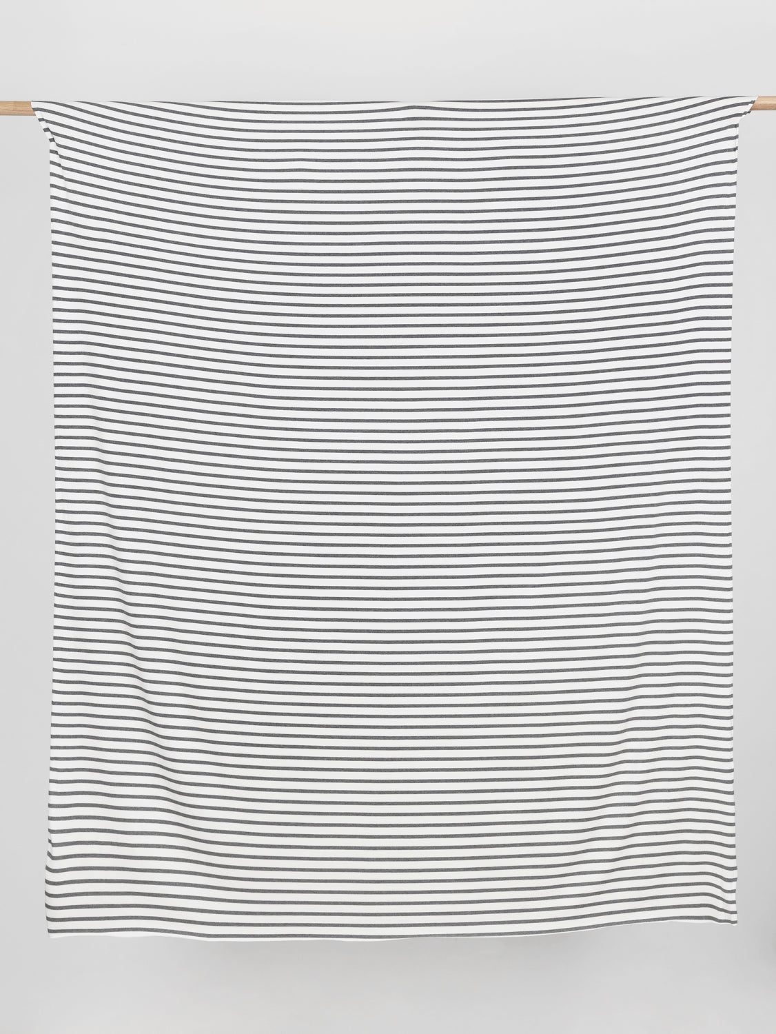 Stripe EcoVero Rayon Spandex Jersey Knit - Cream + Grey | Core Fabrics