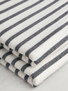 Stripe EcoVero Rayon Spandex Jersey Knit - Cream + Grey | Core Fabrics