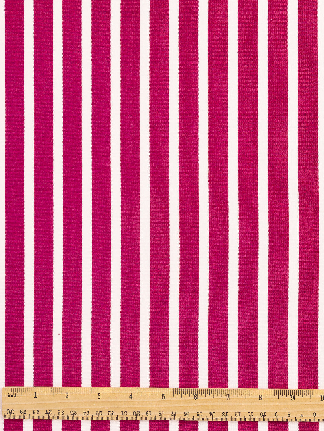 Stripe EcoVero Rayon Spandex Jersey Knit - Pink + Cream | Core Fabrics