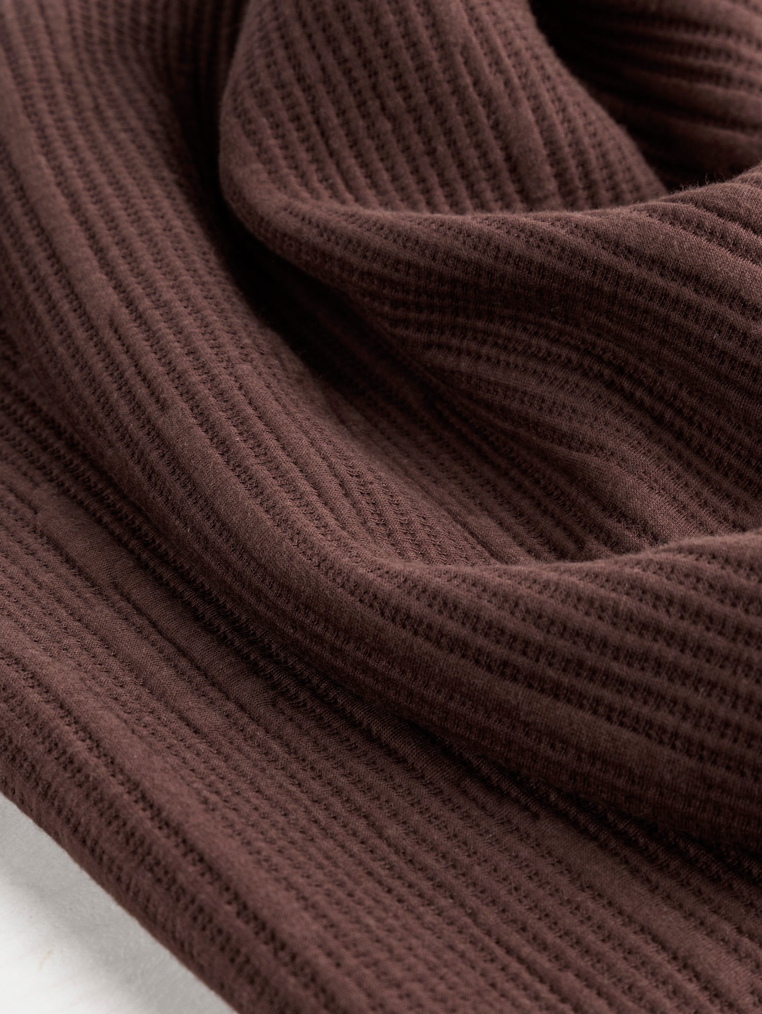 Stripe Textured Jacquard Knit Deadstock - Cinnamon | Core Fabrics