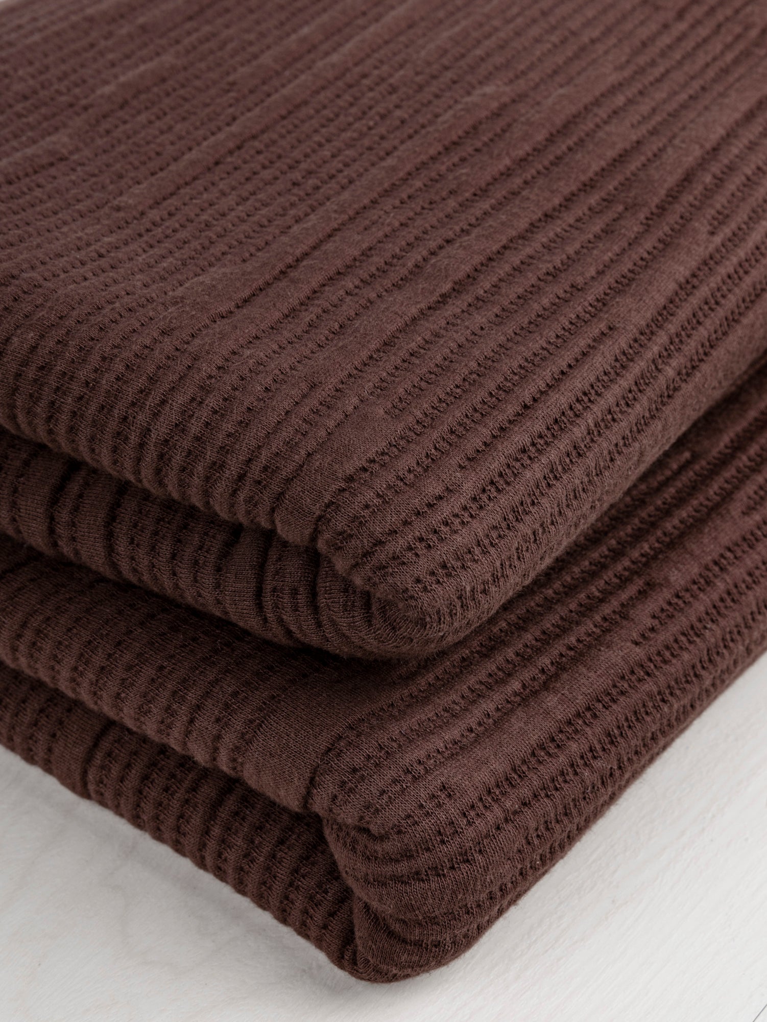 Stripe Textured Jacquard Knit Deadstock - Cinnamon | Core Fabrics