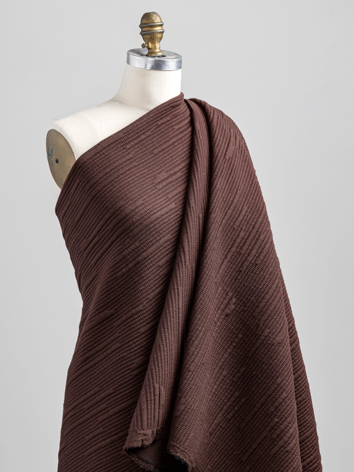 Stripe Textured Jacquard Knit Deadstock - Cinnamon | Core Fabrics