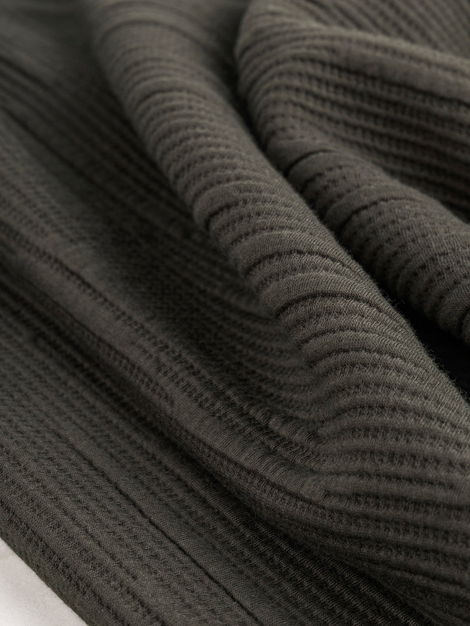 Stripe Textured Jacquard Knit Deadstock - Juniper | Core Fabrics