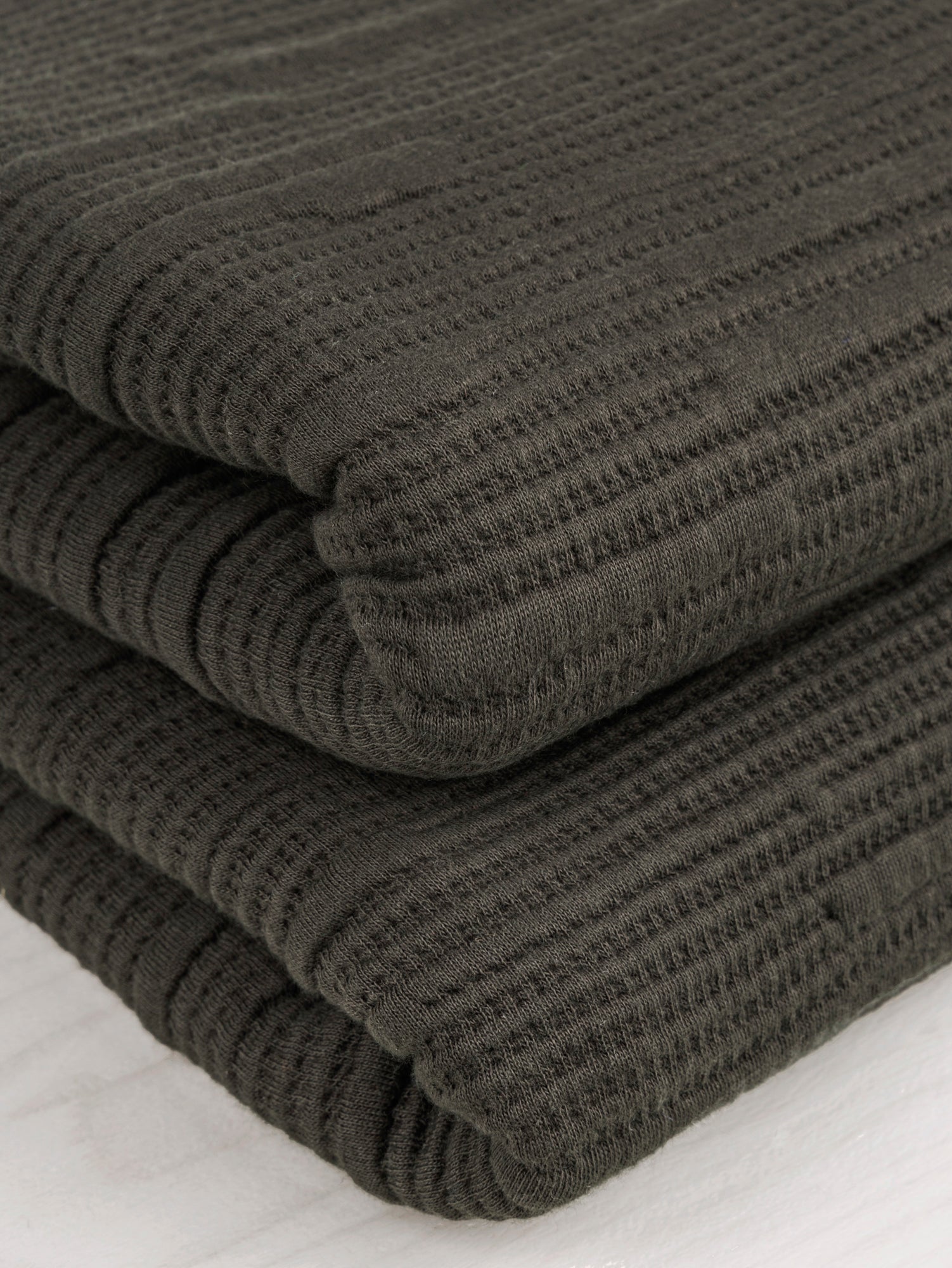 Stripe Textured Jacquard Knit Deadstock - Juniper | Core Fabrics