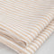 Tissu chemise rayé lin - Beige + Blanc