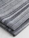 Striped Textured Eco Cotton Blend - Black + White | Core Fabrics