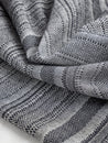 Striped Textured Eco Cotton Blend - Black + White | Core Fabrics