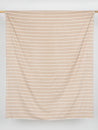 Striped Textured Eco Cotton Blend - Cream + Brown | Core Fabrics