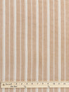 Striped Textured Eco Cotton Blend - Cream + Brown | Core Fabrics