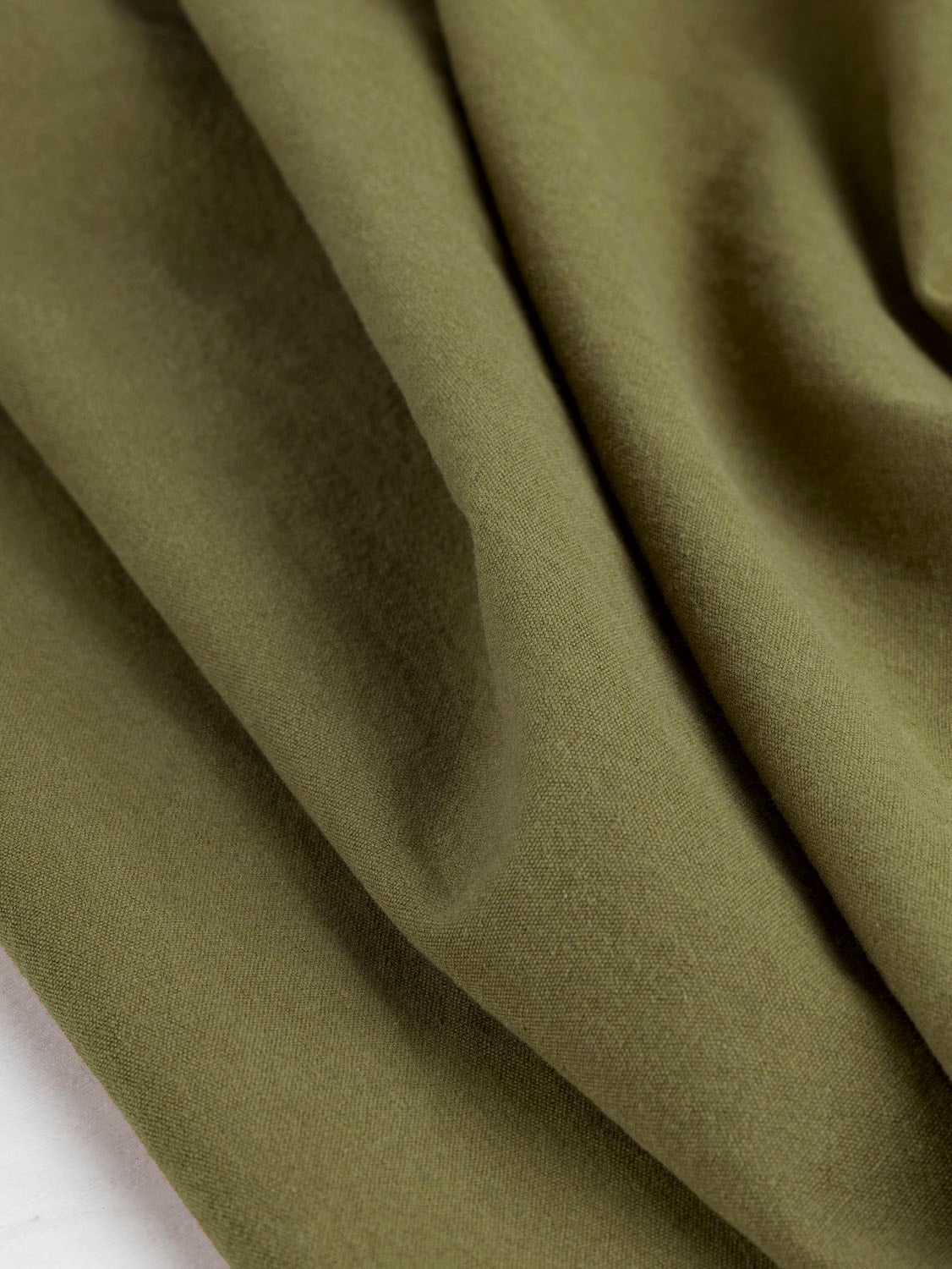 F-COT230-012-Substantial-Organic-Cotton-Broadcloth-Olive-Core-Fabrics-scrunched