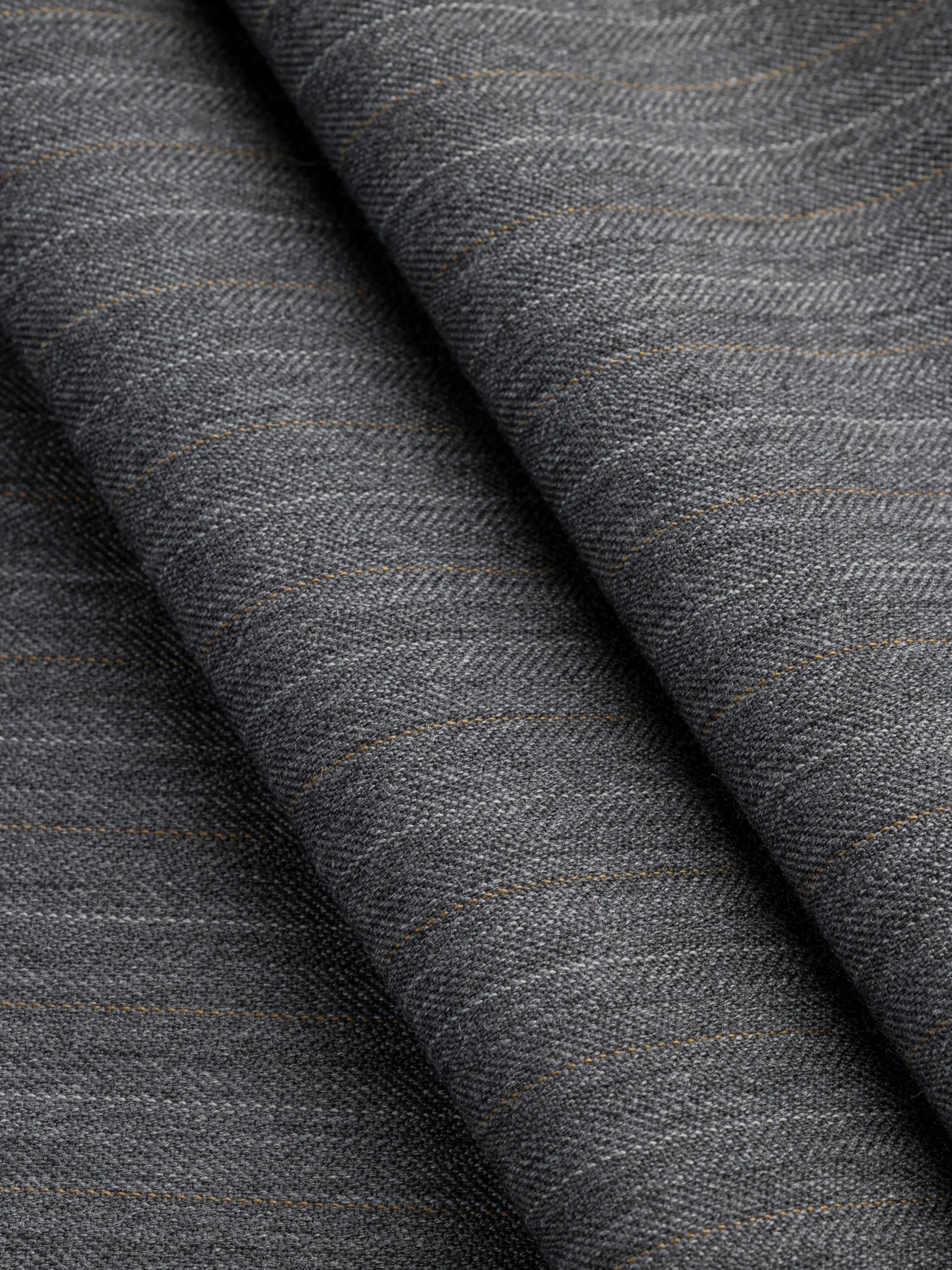 F-WOL100-Subtle-Pinstripe-Italian-Wool-Suiting-Deadstock-Grey-and-Orange-Core-Fabrics-fold.webp