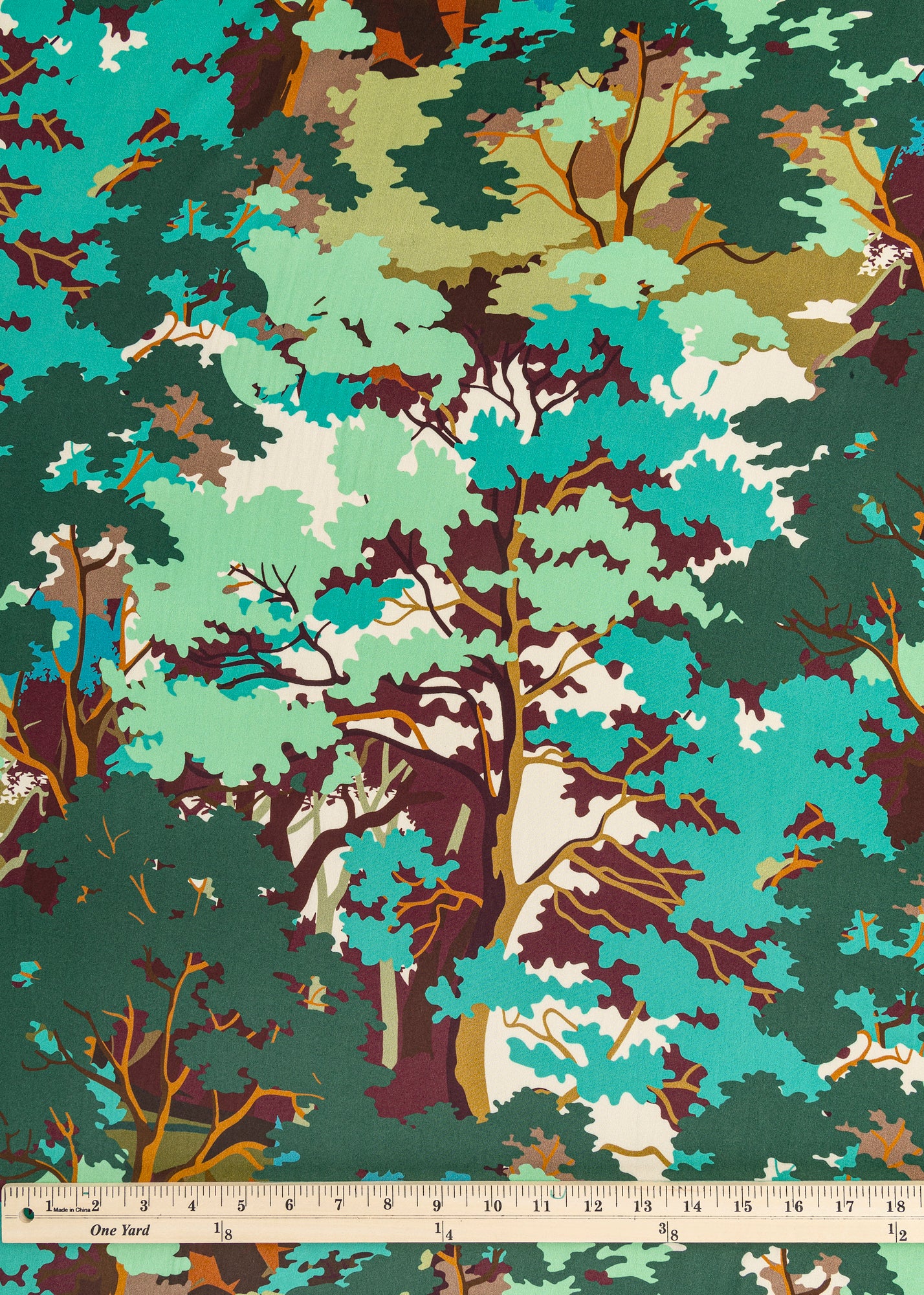 Summer Forest Viscose Print - Cool Tones | Core Fabrics