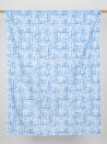 Swing Check Print Organic Cotton Canvas - White + Blue | Core Fabrics