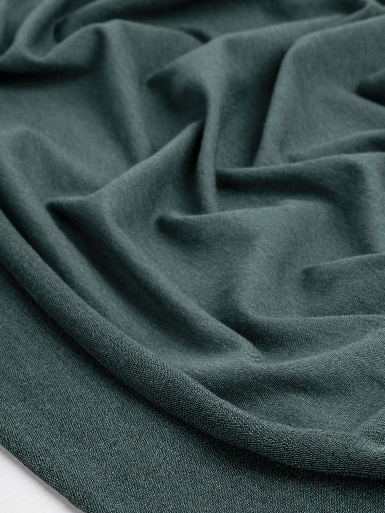 Tencel Lyocell Organic Cotton Stretch French Terry Cypress