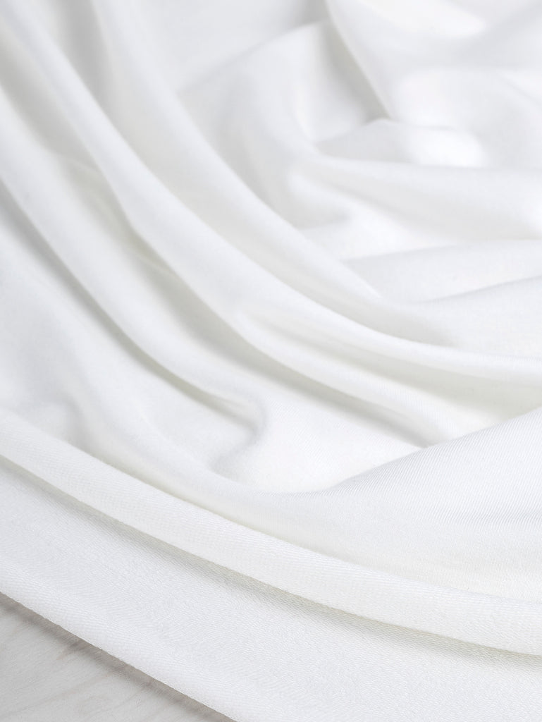 Tissu éponge extensible en coton biologique Tencel Lyocell - Ivoire