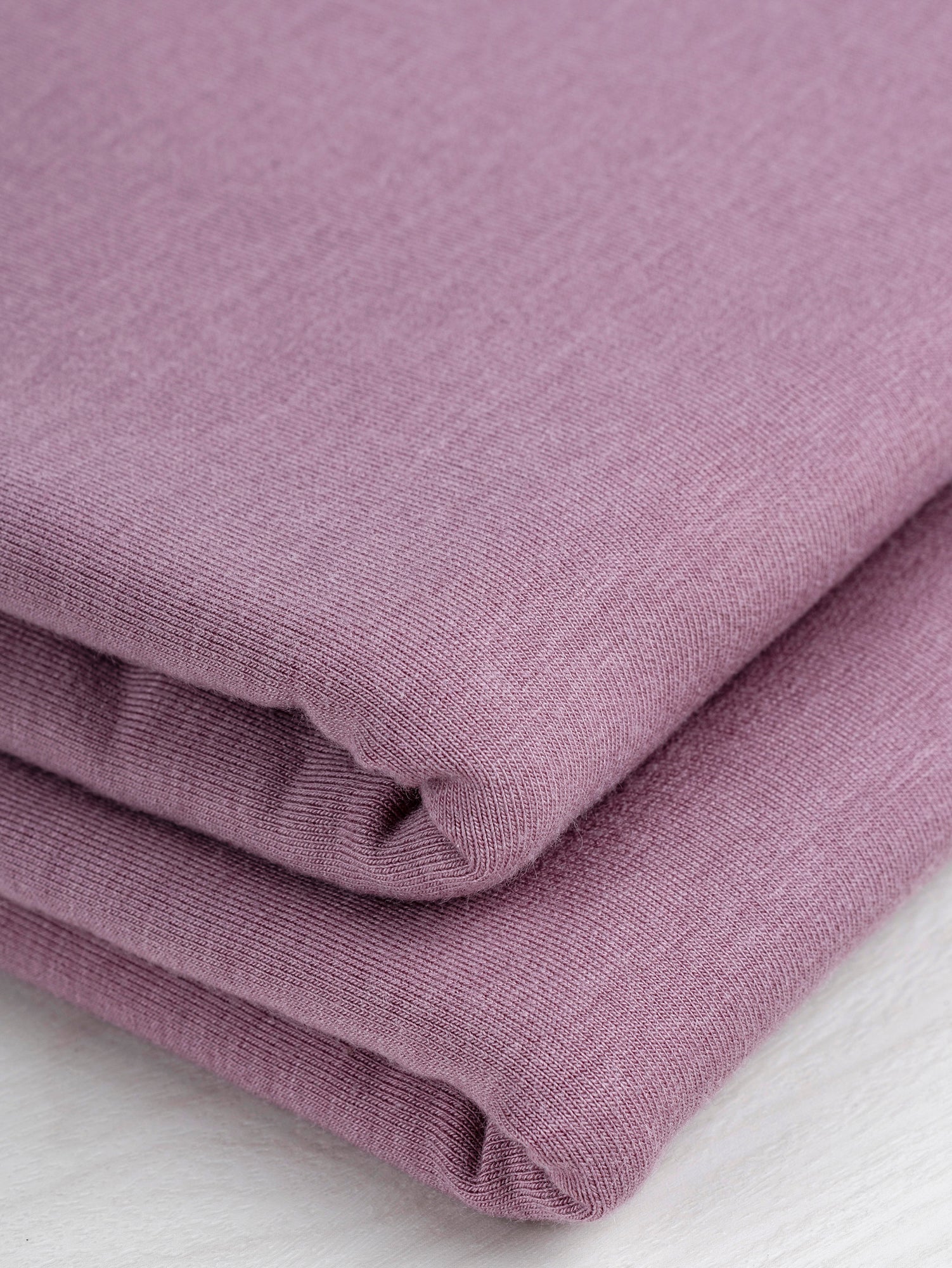 F-TEN014-004-Tencel-Lyocell-Organic-Cotton-Stretch-French-Terry-Light-Mauve-Core-Fabrics-fold