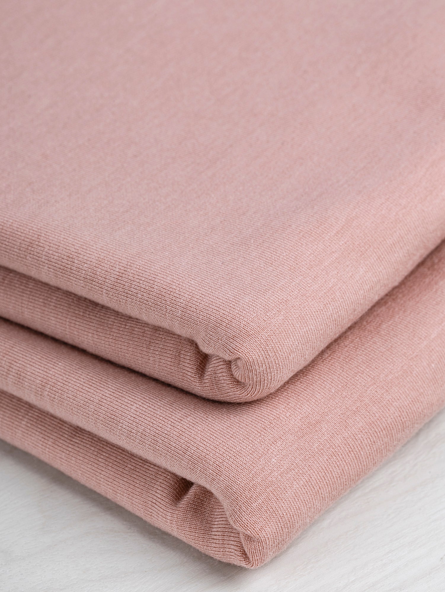 F-TEN014-012-Tencel-Lyocell-Organic-Cotton-Stretch-French-Terry-Misty-Rose-Core-Fabrics-fold