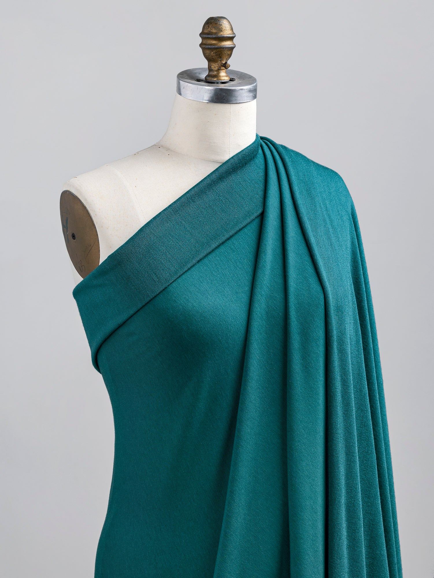 F-TEN014-011-Tencel-Lyocell-Organic-Cotton-Stretch-French-Terry-Peacock-Core-Fabrics-draped