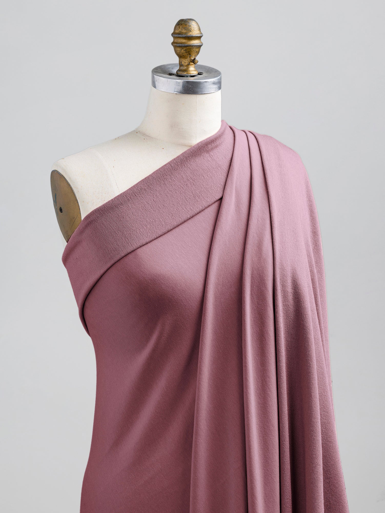 F-TEN014-008-Tencel-Lyocell-Organic-Cotton-Stretch-French-Terry-Rosy-Brown-Core-Fabrics-draped