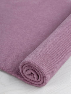 Tencel Lyocell Organic Cotton Tubular Rib Knit - Light Mauve