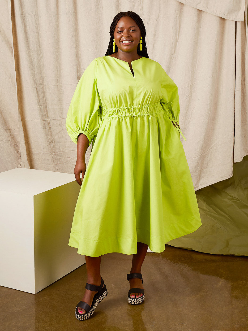 Signature Crisp Cotton Poplin - Lime Green