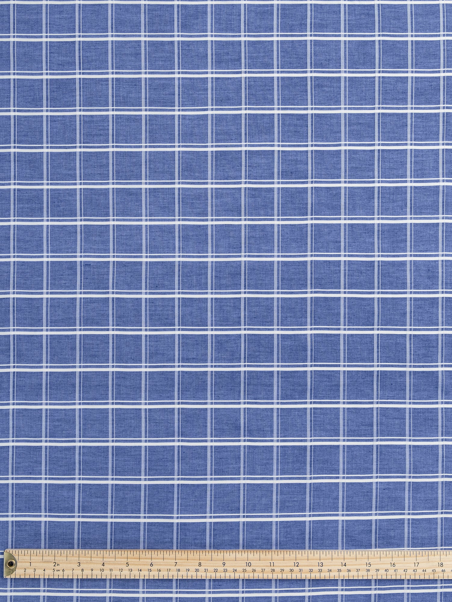 F-COT366-002-Textured-Check-Japanese-Cotton-Voile-Indigo-and-White-Core-Fabrics-ruler.JPG
