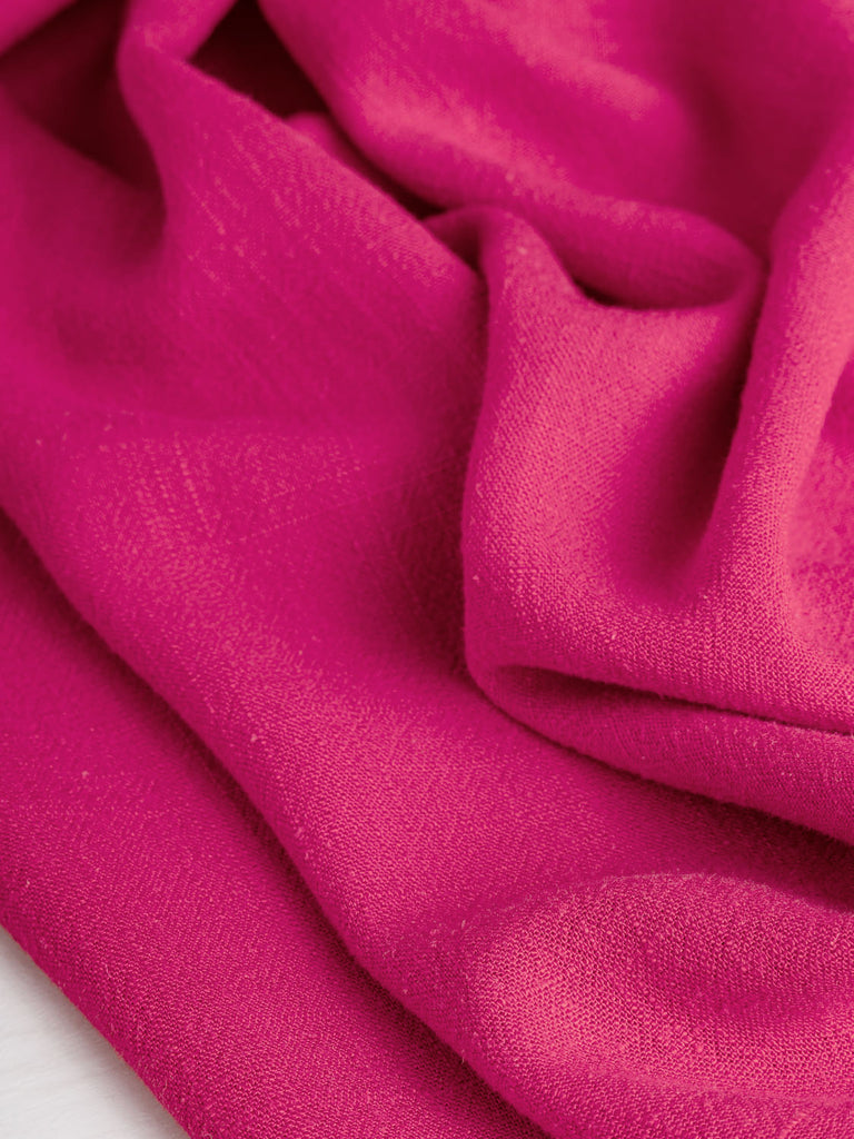 Textured Viscose Linen - Fuchsia