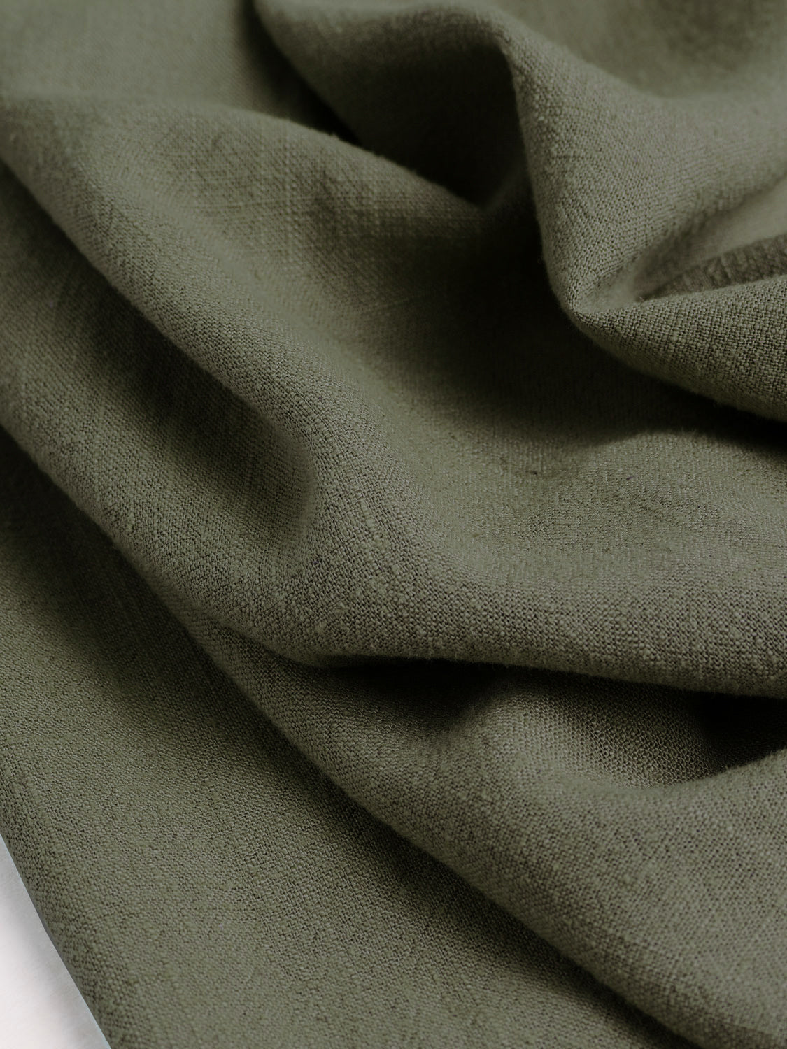 Textured Viscose Linen - Olive | Core Fabrics