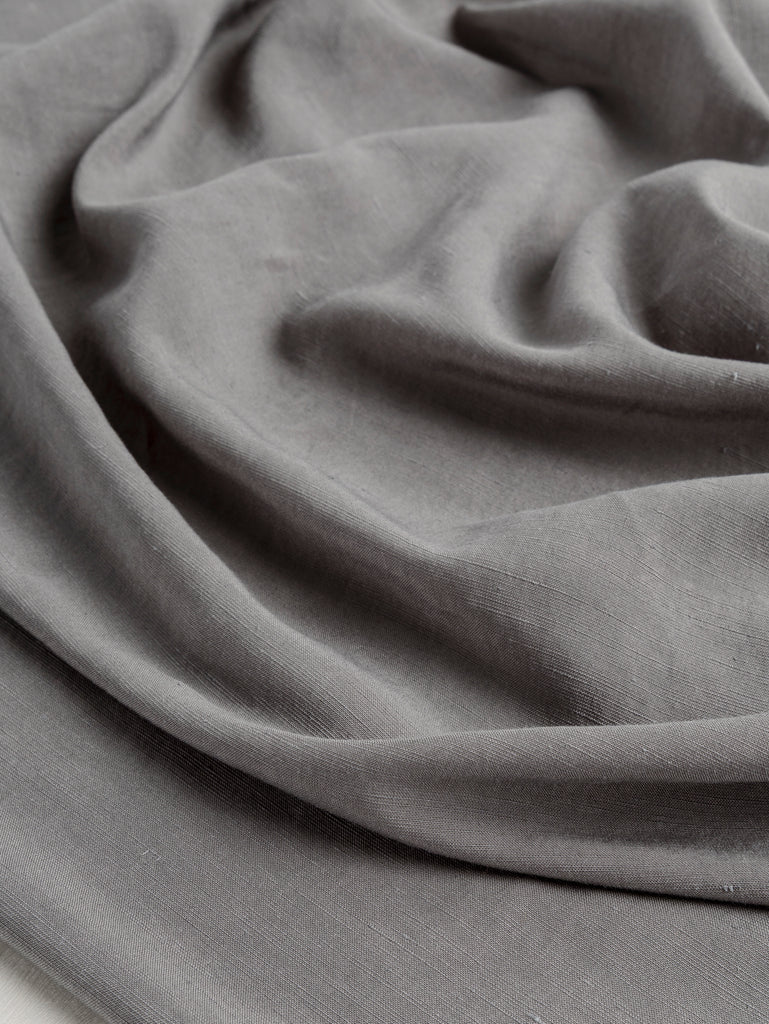 Textured Viscose Linen Deadstock - Silver Sage