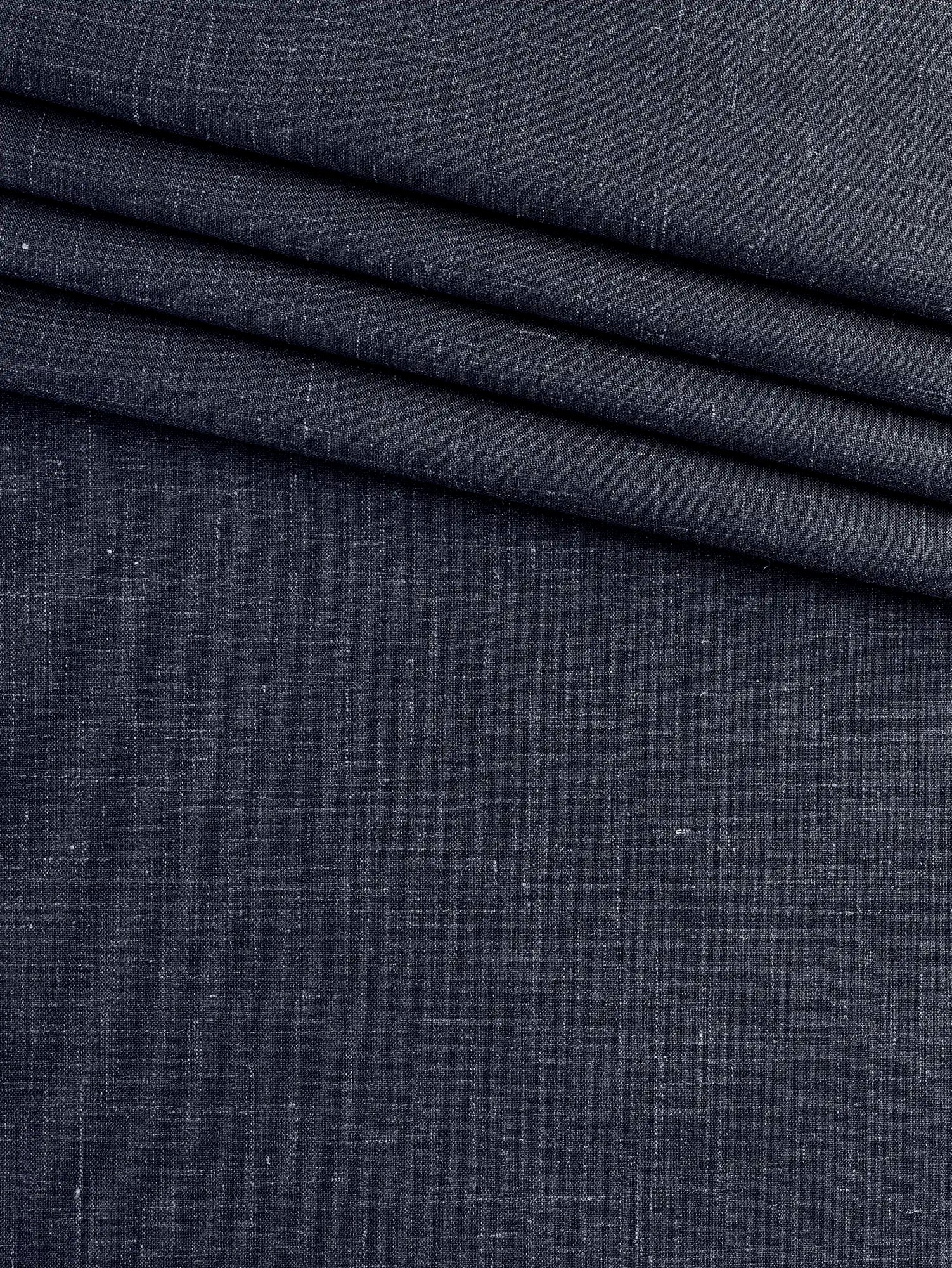 F-WOL168-Textured-Wool-Silk-Linen-Italian-Suiting-Deadstock-Navy-Core-Fabrics.webp