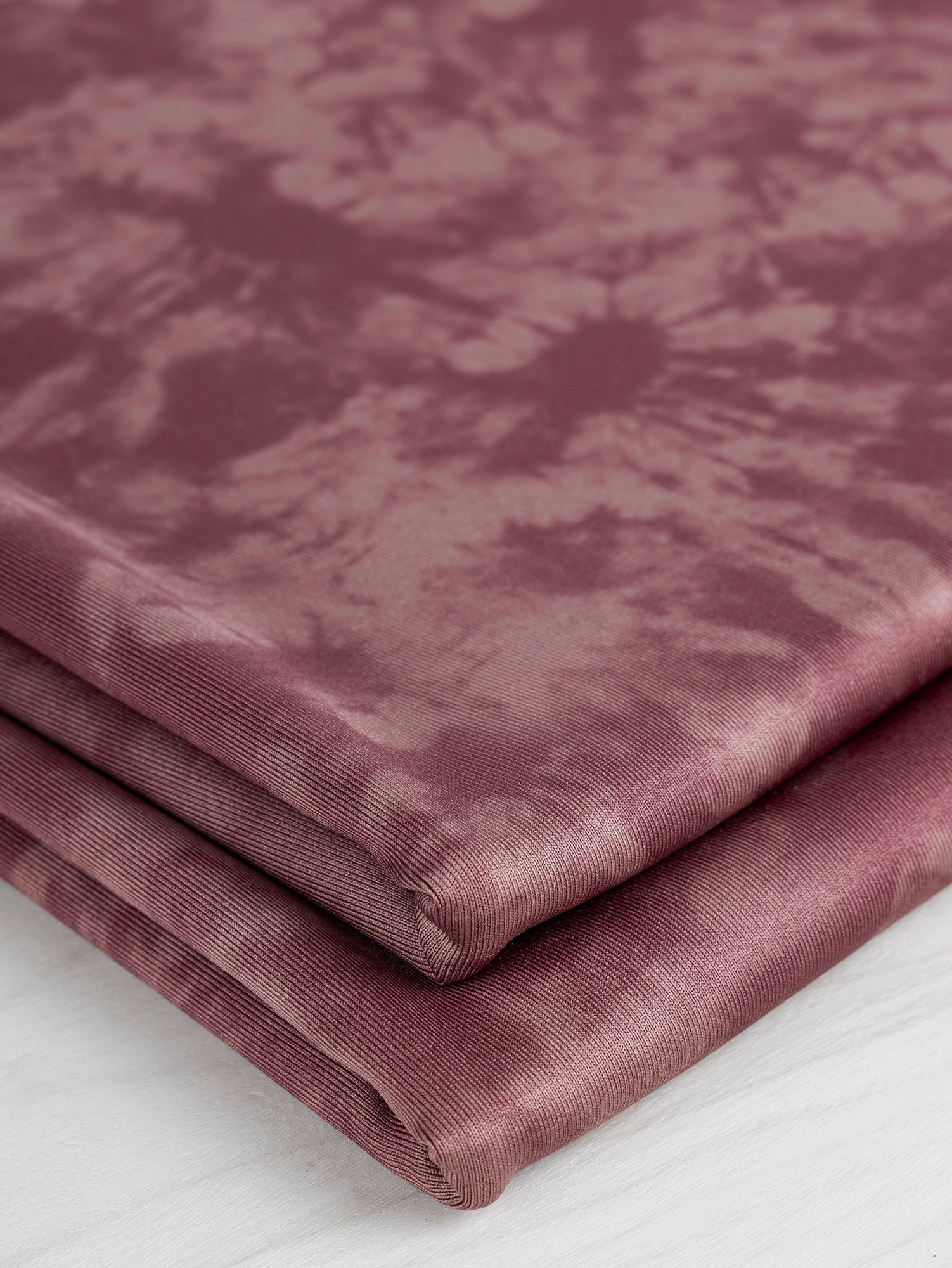 F-PES030-002-Tie-Dye-rPe- Chito-Stretch-Performance-Knit-Deadstock-Rosewood-Core-Fabrics-Fold