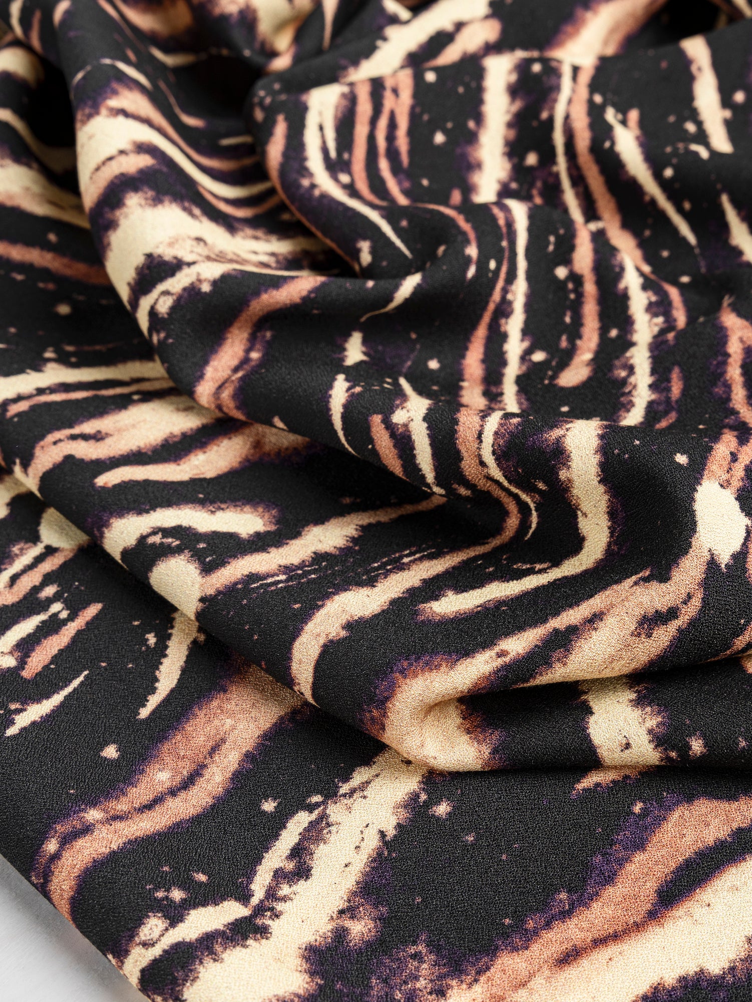 F-VIS236-Tiger-Print-Ecovero-Viscose-Crepe-Black-Brown-Core-Fabrics-scrunched