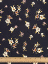 Timeless Floral Print EcoVero Viscose Crepe - Black + Cream + Rose + Green | Core Fabrics