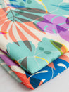 Tropical Garden Print Viscose - Cream + Mint + Violet | Core Fabrics