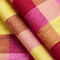 Tutti Frutti Handwoven Check Cotton - Chartreuse + Raspberry + Rhubarb