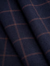 F-COT411 - Twilight Check Brushed Cotton - Indigo + Ochre - Core Fabrics- fold.JPG