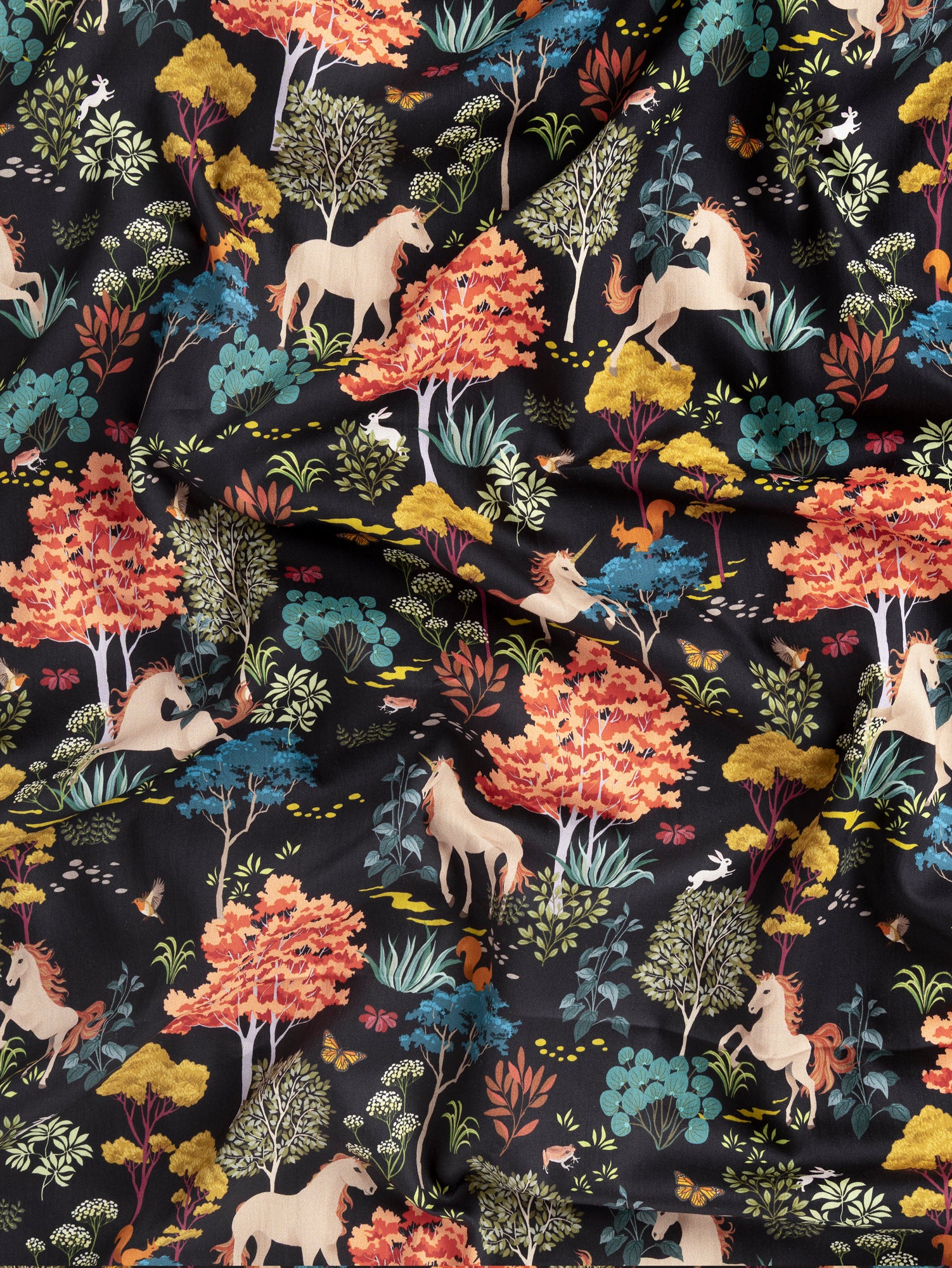 F-COT388-Unicorn-Print-Cotton-Lawn-Navy-Multicolour-Core-Fabrics-scrunched.JPG