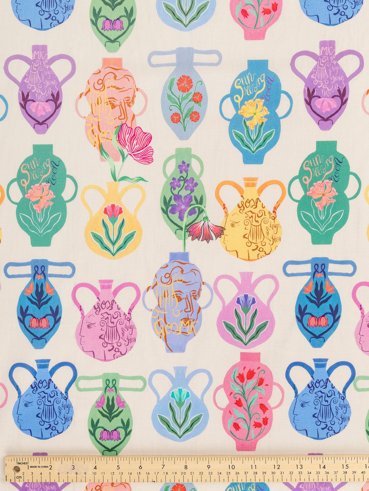 F-COT346-Vases-and-Verses-Print-Cotton-Voile-Cream-Multicolour-Core-Fabrics-ruler.JPG