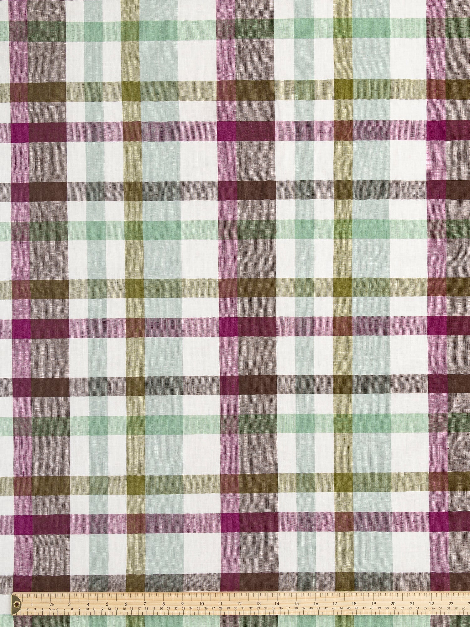F-LIN047-Vineyard-Check-European-Linen-Olive-Sage-Grape-and-White-Core-Fabrics-ruler.JPG