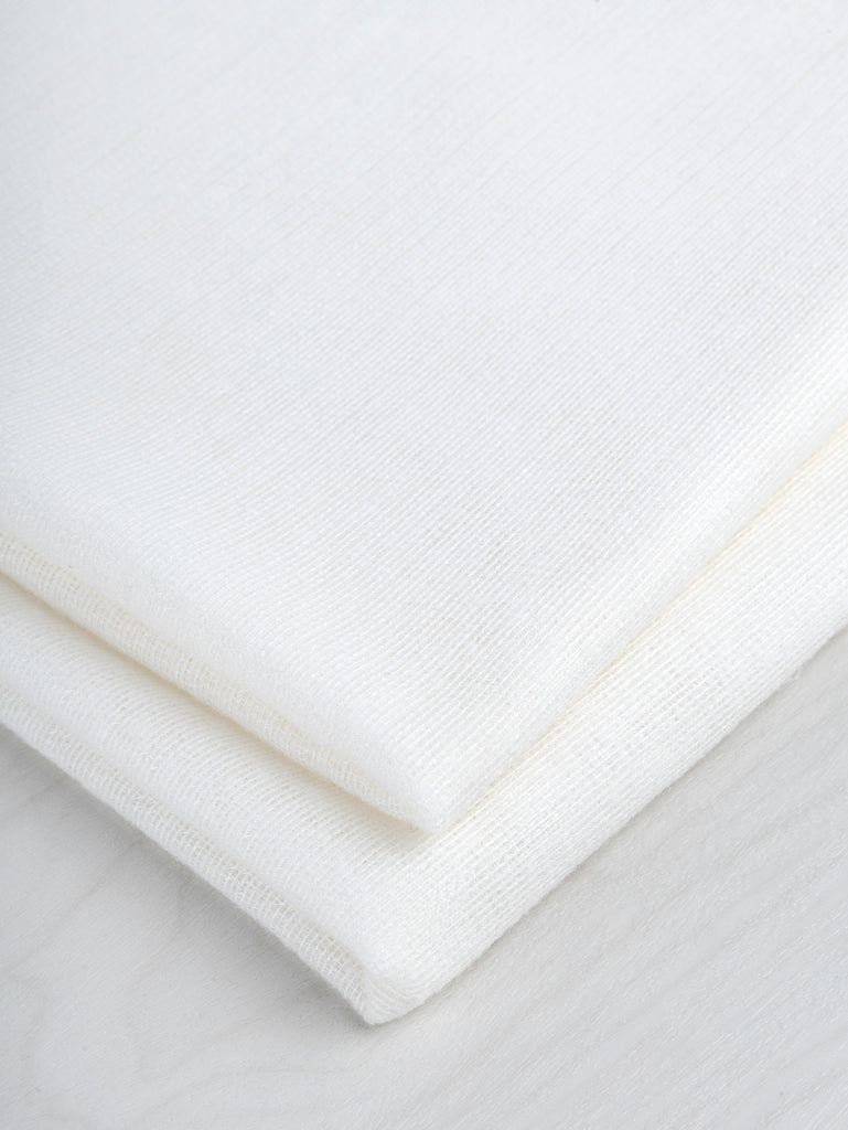 Viscose Poly Midweight Fusible Weft Interfacing for Tailoring - White