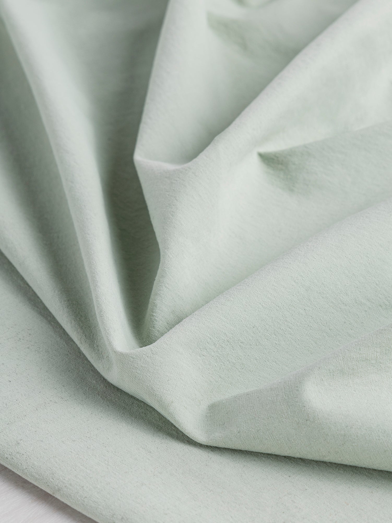 slim fit dress slacks Light Sage Green Linen Fabric by the Metre main image 1
