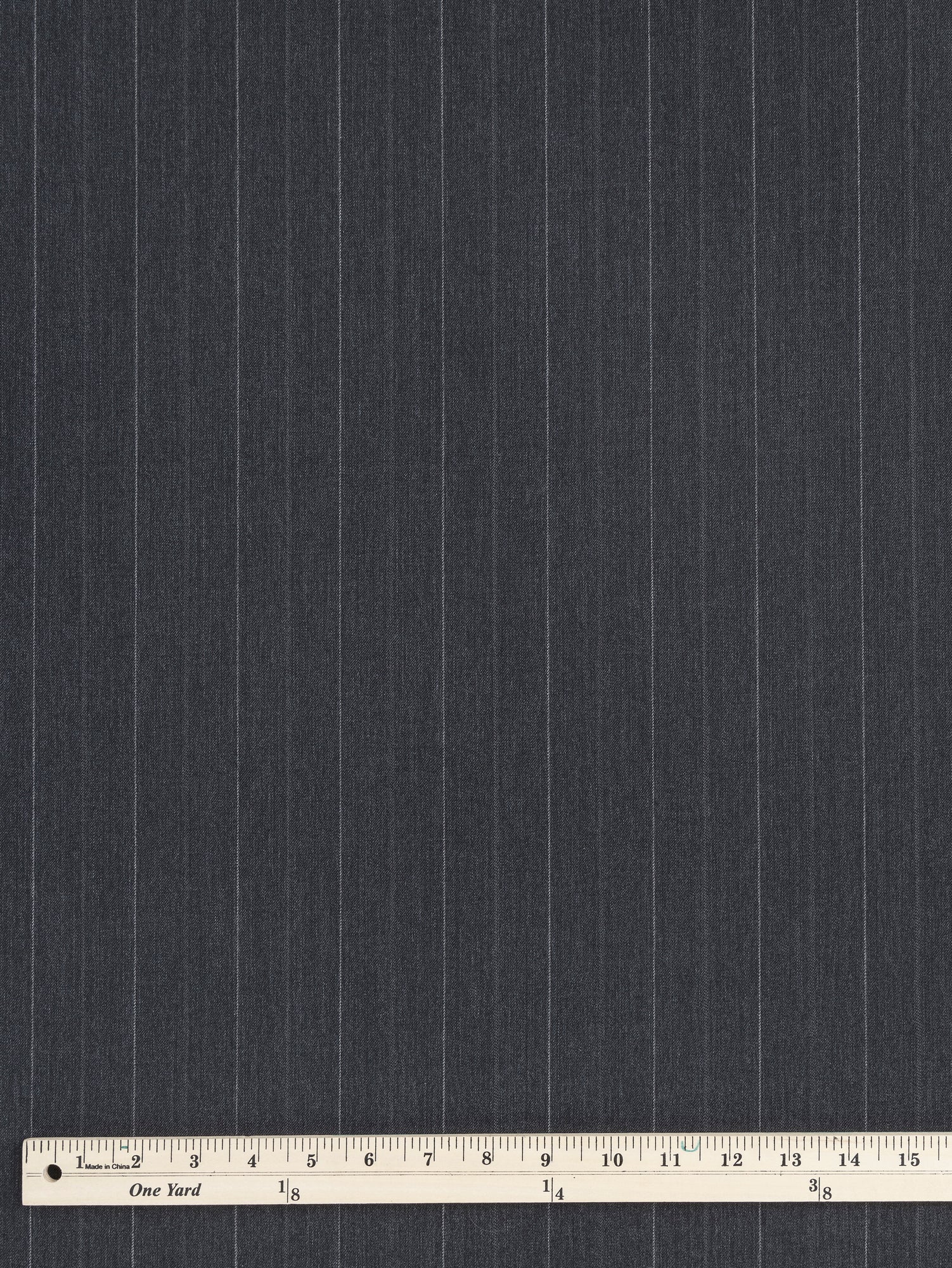 F-WOL104-Wide-Pinstripe-Italian-Wool-Twill-Suiting-Deadstock-Charcoal-Core-Fabrics-ruler
