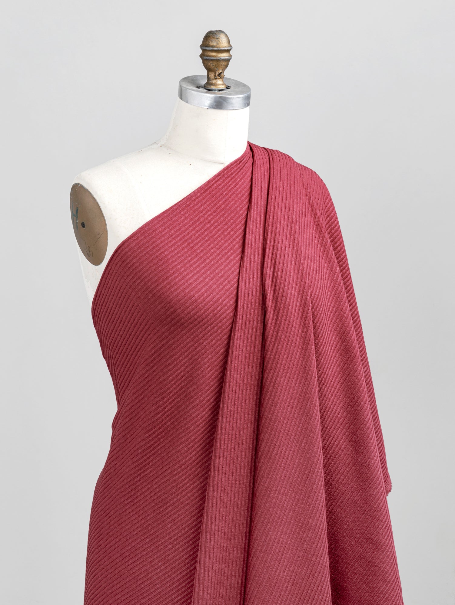 Wide Rib EcoVero Viscose Knit - Earth Red | Core Fabrics