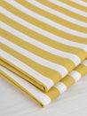 Wide Stripe Cotton Poplin Shirting - Mustard + White | Core Fabrics